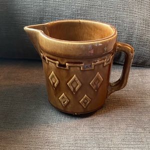 Vtg Monmouth Pottery Western Stoneware Pitcher
